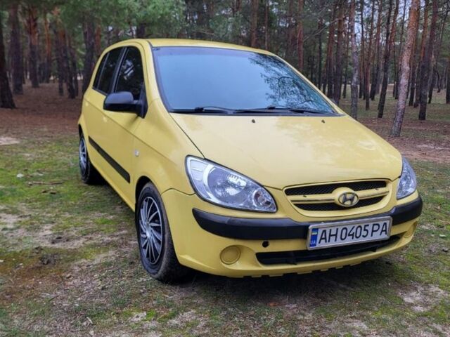 Желтый Хендай Гетц, объемом двигателя 1.4 л и пробегом 198 тыс. км за 5000 $, фото 1 на Automoto.ua