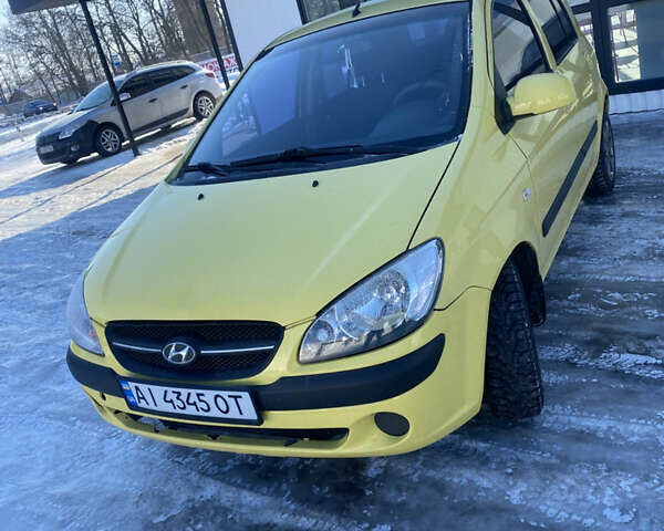 Желтый Хендай Гетц, объемом двигателя 1.4 л и пробегом 111 тыс. км за 4450 $, фото 1 на Automoto.ua