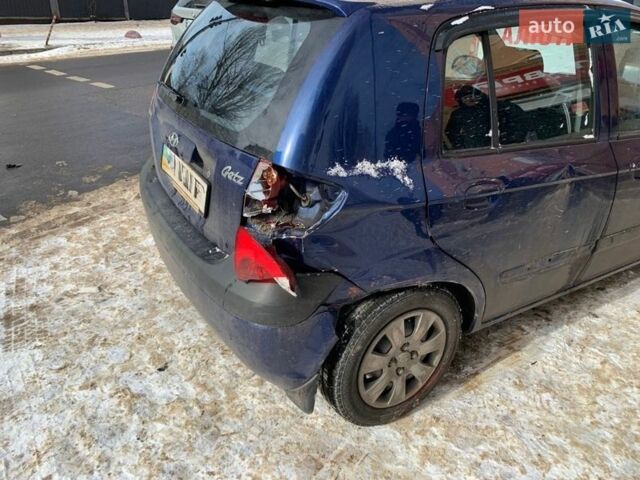 Синий Хендай Гетц, объемом двигателя 1.4 л и пробегом 100 тыс. км за 3000 $, фото 1 на Automoto.ua