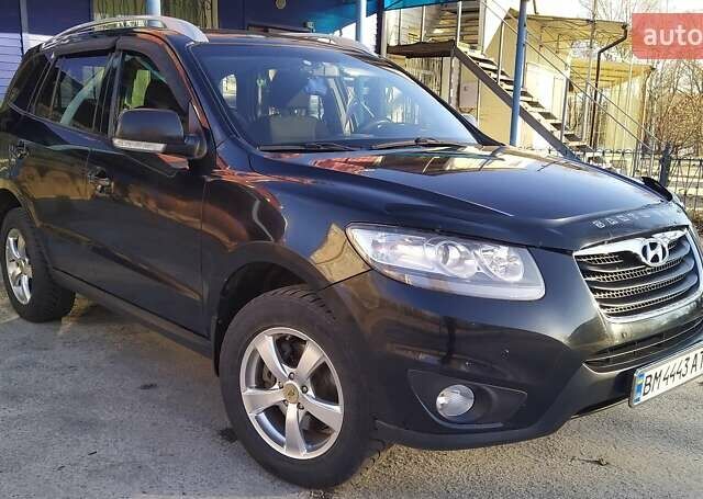 Черный Хендай Санта Фе, объемом двигателя 2.4 л и пробегом 195 тыс. км за 11250 $, фото 1 на Automoto.ua
