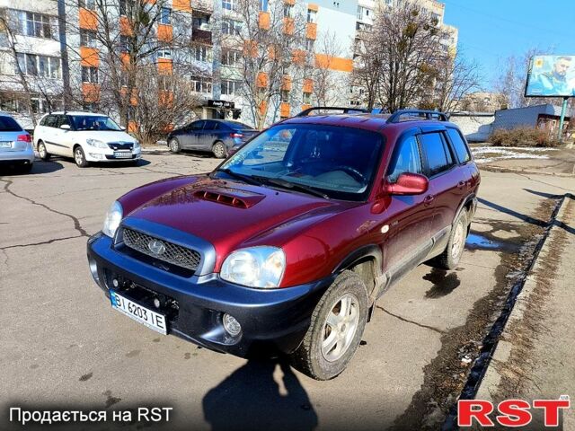 Красный Хендай Санта Фе, объемом двигателя 2 л и пробегом 280 тыс. км за 6200 $, фото 1 на Automoto.ua