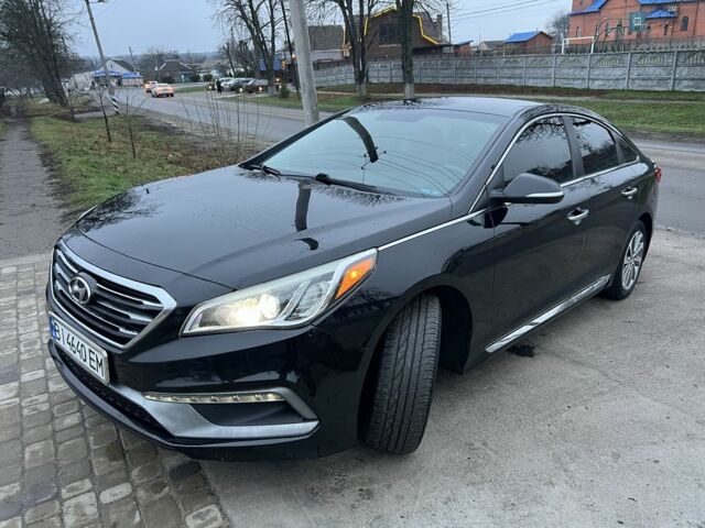 Черный Хендай Соната, объемом двигателя 2.4 л и пробегом 152 тыс. км за 9450 $, фото 1 на Automoto.ua