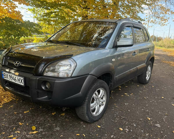 Синий Хендай Туксон, объемом двигателя 1.98 л и пробегом 200 тыс. км за 7700 $, фото 1 на Automoto.ua