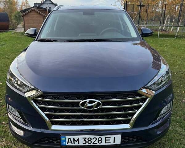 Синий Хендай Туксон, объемом двигателя 2 л и пробегом 43 тыс. км за 24000 $, фото 1 на Automoto.ua