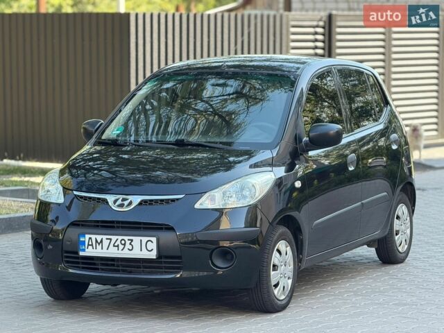 Черный Хендай и10, объемом двигателя 1.2 л и пробегом 116 тыс. км за 4350 $, фото 1 на Automoto.ua