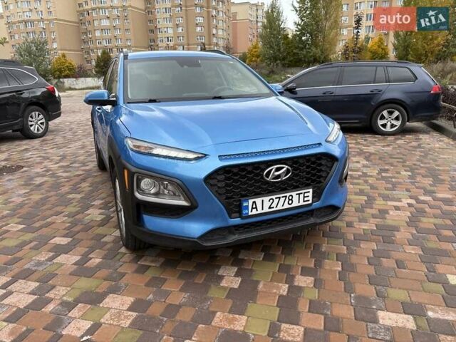 Синий Хендай Kona, объемом двигателя 2 л и пробегом 67 тыс. км за 14400 $, фото 1 на Automoto.ua