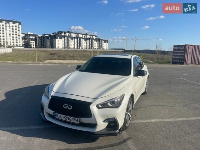 Белый Инфинити Q50, объемом двигателя 3 л и пробегом 157 тыс. км за 14800 $, фото 1 на Automoto.ua