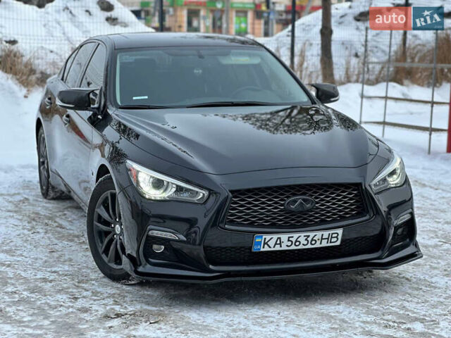 Черный Инфинити Q50, объемом двигателя 3 л и пробегом 135 тыс. км за 15900 $, фото 1 на Automoto.ua