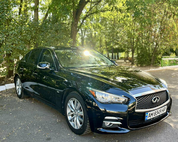 Чорний Інфініті Q50, об'ємом двигуна 3 л та пробігом 64 тис. км за 16000 $, фото 1 на Automoto.ua