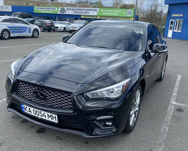 Чорний Інфініті Q50, об'ємом двигуна 3 л та пробігом 75 тис. км за 18500 $, фото 1 на Automoto.ua