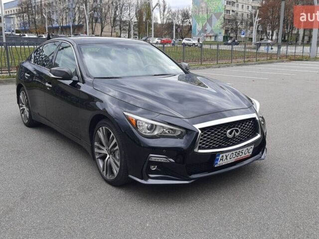 Черный Инфинити Q50, объемом двигателя 3 л и пробегом 89 тыс. км за 22900 $, фото 1 на Automoto.ua