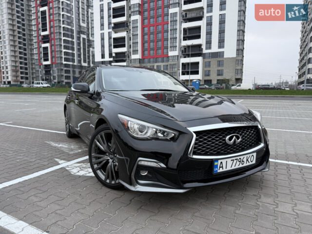 Чорний Інфініті Q50, об'ємом двигуна 3 л та пробігом 112 тис. км за 17800 $, фото 1 на Automoto.ua