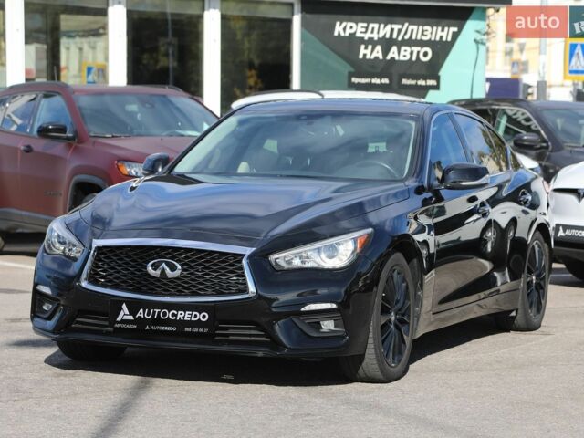 Чорний Інфініті Q50, об'ємом двигуна 3 л та пробігом 75 тис. км за 18400 $, фото 1 на Automoto.ua