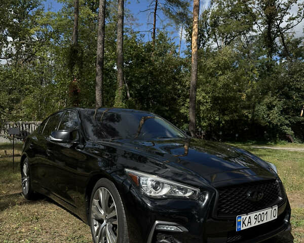 Черный Инфинити Q50, объемом двигателя 3 л и пробегом 92 тыс. км за 19800 $, фото 1 на Automoto.ua