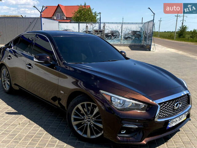 Коричневый Инфинити Q50, объемом двигателя 3 л и пробегом 129 тыс. км за 18000 $, фото 1 на Automoto.ua