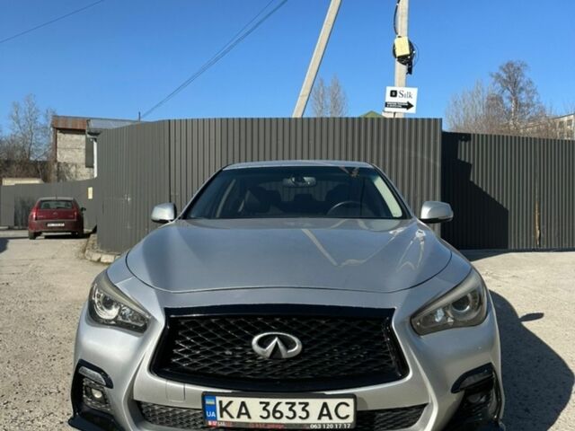 Серый Инфинити Q50, объемом двигателя 3 л и пробегом 160 тыс. км за 13000 $, фото 1 на Automoto.ua