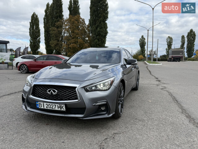 Серый Инфинити Q50, объемом двигателя 3 л и пробегом 85 тыс. км за 20100 $, фото 1 на Automoto.ua