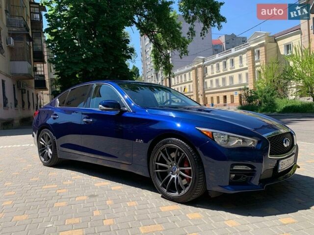 Синий Инфинити Q50, объемом двигателя 3 л и пробегом 130 тыс. км за 17800 $, фото 1 на Automoto.ua