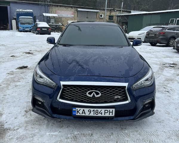 Синій Інфініті Q50, об'ємом двигуна 3 л та пробігом 71 тис. км за 17000 $, фото 1 на Automoto.ua
