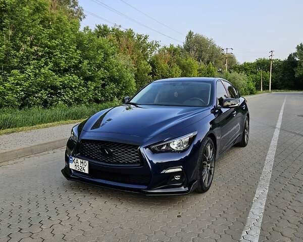 Синій Інфініті Q50, об'ємом двигуна 3 л та пробігом 84 тис. км за 18500 $, фото 1 на Automoto.ua