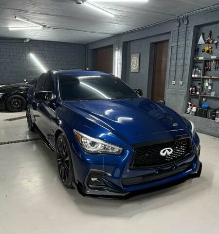 Синий Инфинити Q50, объемом двигателя 3 л и пробегом 73 тыс. км за 24500 $, фото 1 на Automoto.ua