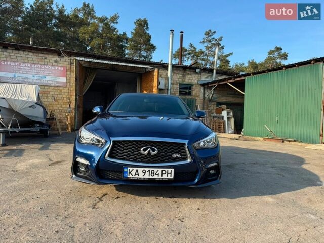 Синій Інфініті Q50, об'ємом двигуна 3 л та пробігом 72 тис. км за 15500 $, фото 1 на Automoto.ua