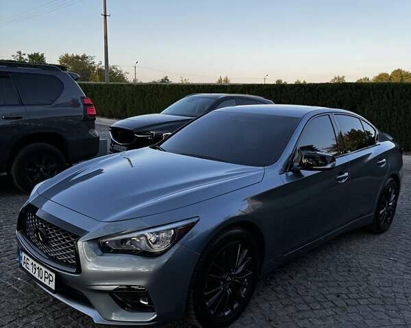 Синий Инфинити Q50, объемом двигателя 3 л и пробегом 81 тыс. км за 22000 $, фото 1 на Automoto.ua