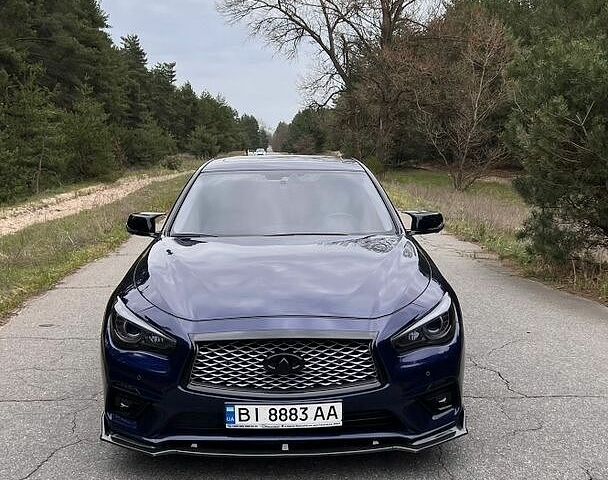 Синий Инфинити Q50, объемом двигателя 3 л и пробегом 36 тыс. км за 23900 $, фото 1 на Automoto.ua