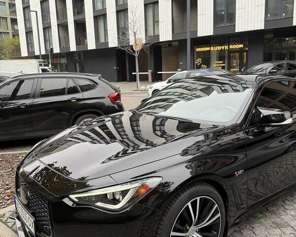 Черный Инфинити Q60, объемом двигателя 3 л и пробегом 55 тыс. км за 27500 $, фото 1 на Automoto.ua
