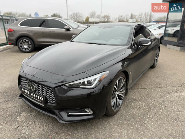 Черный Инфинити Q60, объемом двигателя 3 л и пробегом 78 тыс. км за 23490 $, фото 1 на Automoto.ua