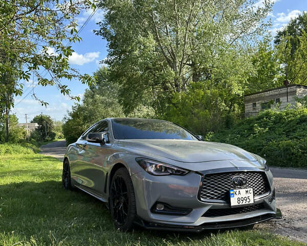 Серый Инфинити Q60, объемом двигателя 3 л и пробегом 83 тыс. км за 24700 $, фото 1 на Automoto.ua