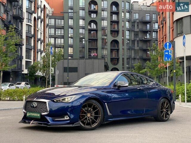 Синий Инфинити Q60, объемом двигателя 3 л и пробегом 55 тыс. км за 19700 $, фото 1 на Automoto.ua