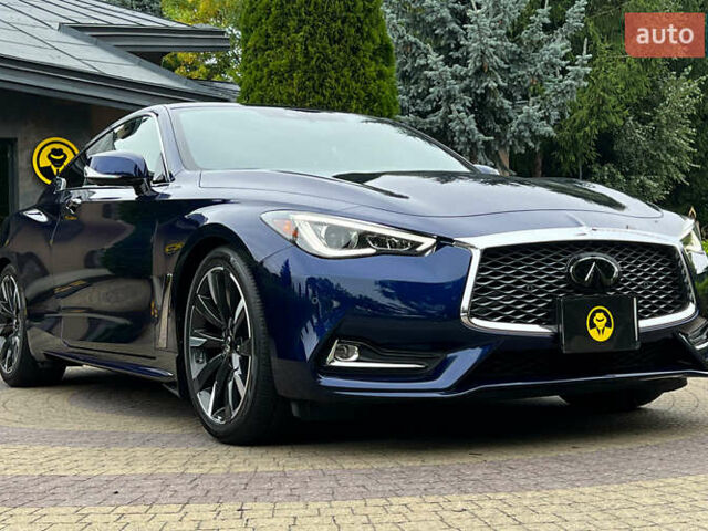 Синий Инфинити Q60, объемом двигателя 3 л и пробегом 12 тыс. км за 29800 $, фото 1 на Automoto.ua