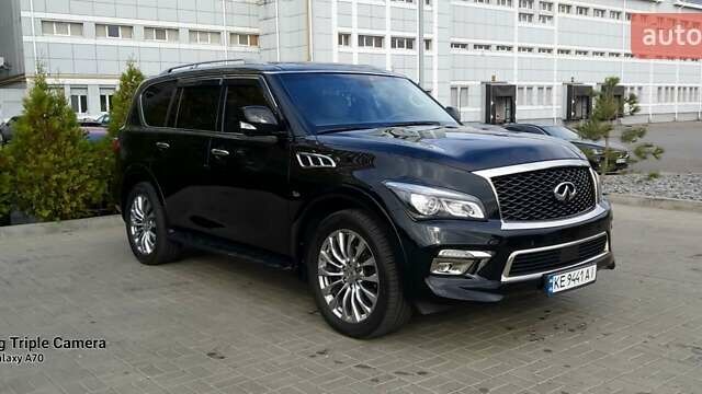Черный Инфинити QX80, объемом двигателя 5.55 л и пробегом 105 тыс. км за 28300 $, фото 1 на Automoto.ua