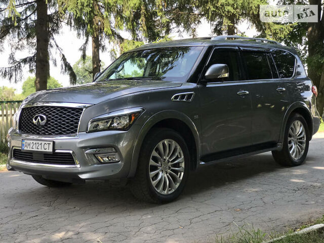 Серый Инфинити QX80, объемом двигателя 5.6 л и пробегом 96 тыс. км за 32000 $, фото 1 на Automoto.ua