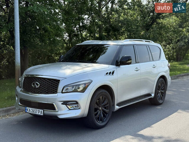 Серый Инфинити QX80, объемом двигателя 5.55 л и пробегом 130 тыс. км за 18500 $, фото 1 на Automoto.ua