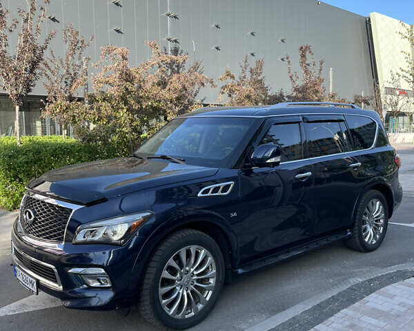 Синий Инфинити QX80, объемом двигателя 5.6 л и пробегом 250 тыс. км за 24900 $, фото 1 на Automoto.ua