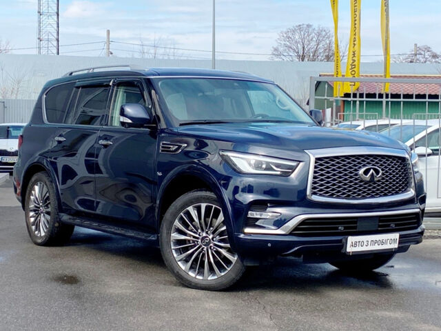 Синий Инфинити QX80, объемом двигателя 5.6 л и пробегом 157 тыс. км за 37900 $, фото 1 на Automoto.ua