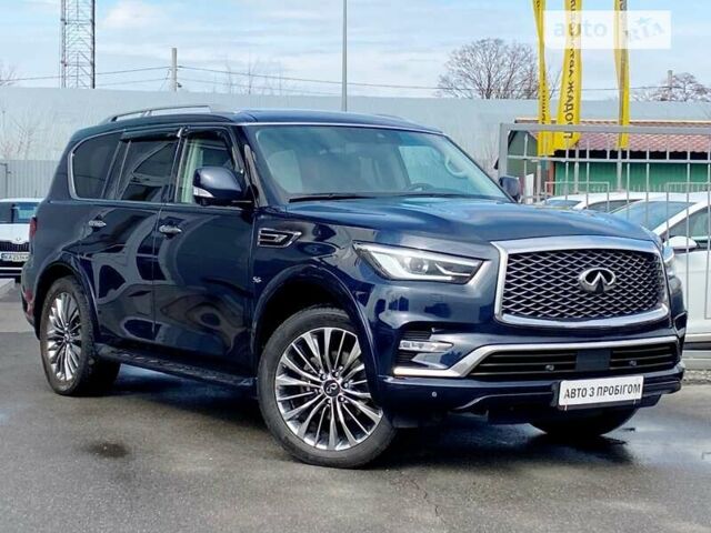 Синий Инфинити QX80, объемом двигателя 5.55 л и пробегом 157 тыс. км за 36999 $, фото 1 на Automoto.ua