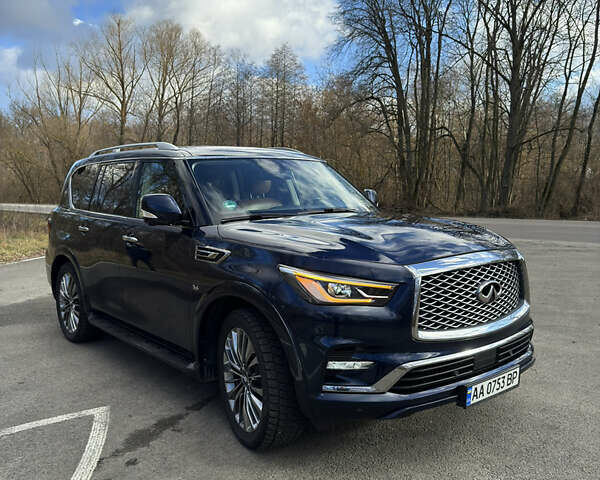 Синий Инфинити QX80, объемом двигателя 5.6 л и пробегом 105 тыс. км за 36000 $, фото 1 на Automoto.ua