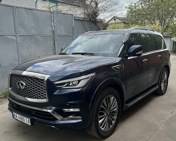 Синий Инфинити QX80, объемом двигателя 5.6 л и пробегом 8 тыс. км за 63000 $, фото 1 на Automoto.ua