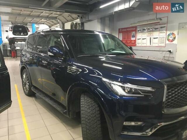 Синий Инфинити QX80, объемом двигателя 5.6 л и пробегом 48 тыс. км за 52000 $, фото 1 на Automoto.ua