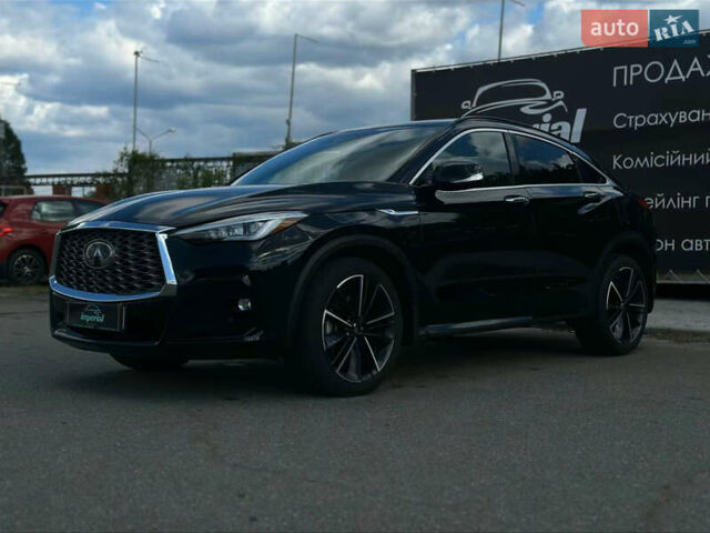 Черный Инфинити QX55, объемом двигателя 2 л и пробегом 65 тыс. км за 32000 $, фото 1 на Automoto.ua