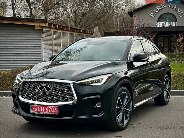 Черный Инфинити QX55, объемом двигателя 2 л и пробегом 67 тыс. км за 31900 $, фото 1 на Automoto.ua
