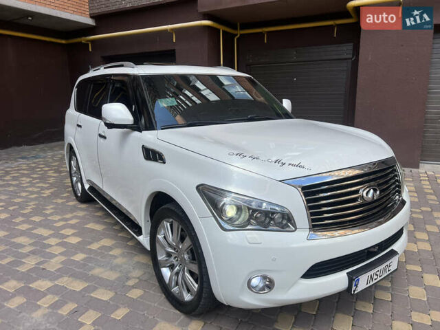 Белый Инфинити QX56, объемом двигателя 5.55 л и пробегом 220 тыс. км за 17350 $, фото 1 на Automoto.ua