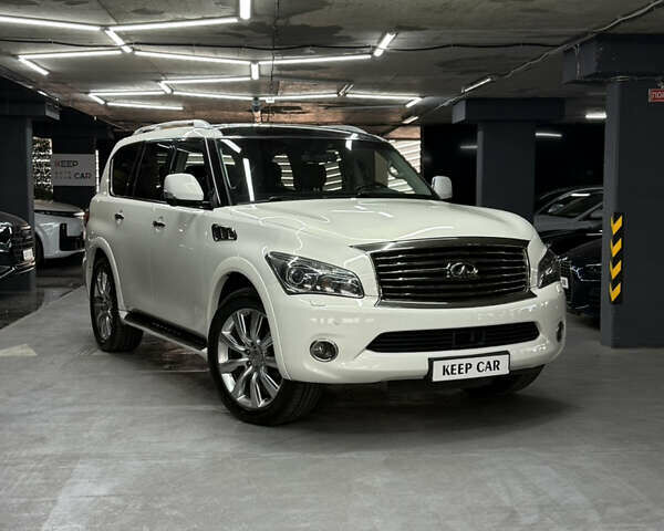 Белый Инфинити QX56, объемом двигателя 5.55 л и пробегом 132 тыс. км за 19500 $, фото 1 на Automoto.ua
