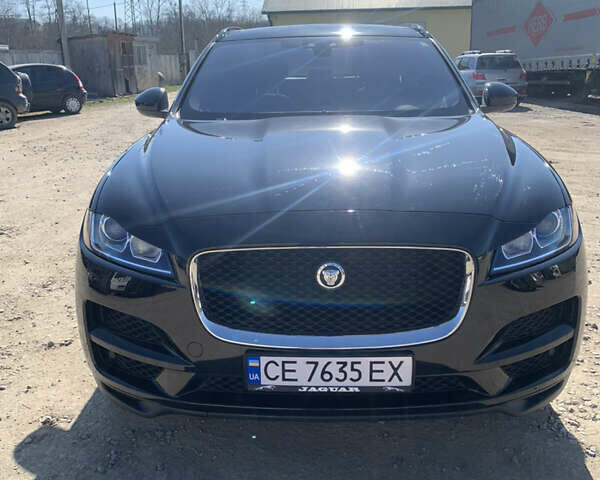 Черный Ягуар Ф-Пейс, объемом двигателя 2 л и пробегом 43 тыс. км за 16200 $, фото 1 на Automoto.ua