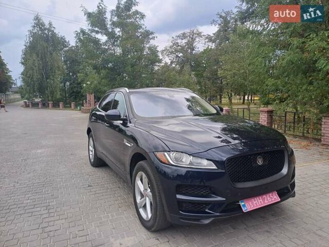 Синий Ягуар Ф-Пейс, объемом двигателя 2 л и пробегом 76 тыс. км за 22300 $, фото 1 на Automoto.ua
