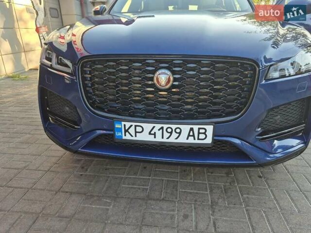 Ягуар Ф-Пейс 2022 в Киеве на Automoto.ua Синий Ягуар Ф-Пейс, объемом двигателя 2 л и пробегом 39 тыс. км за 44500 $, фото 1 на Automoto.ua