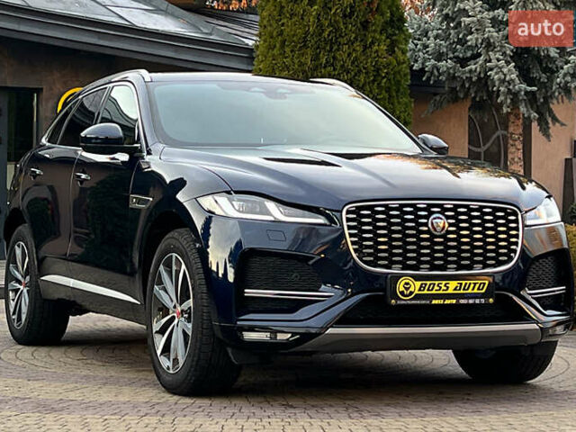 Синий Ягуар Ф-Пейс, объемом двигателя 2 л и пробегом 5 тыс. км за 48999 $, фото 1 на Automoto.ua